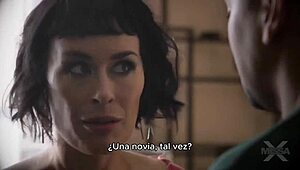 i'm passionate brunette milf fucking spanish sub in stockings creampie