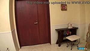 two guys drill her big natural tits!