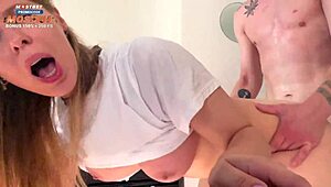 Stepmom Distracted By Huge Cock Blowjob And Fuck