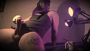 Doctor cosplay fetish gloves stroke massive cock hospital patient ecstasy