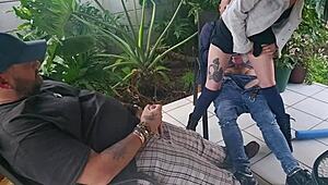 Dude my cuckold wife rides your cock cowgirl while I cum on her tits 😂💦