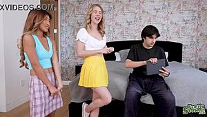 Anya Olsen's Secret Family Kink Blowjob Handjob With Stepbro Elias Cash!