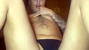 slutty goth FINGERS her soaked pussy hard. she CUMS shaking wildly