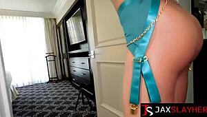 Seductive hime marie strips lingerie teasing her shaved pussy before riding big black cock in interracial cowgirl frenzy