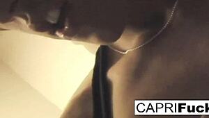 capri craves slurping those throbbing big cocks??