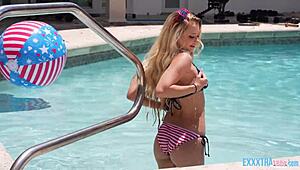 riley star, that cute blonde teen, gets fucked hard at the party by gi joey with hair pulling