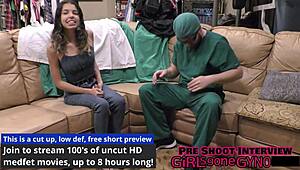 aria nicole's second perv doctor session with vibrator and latex gloves up close