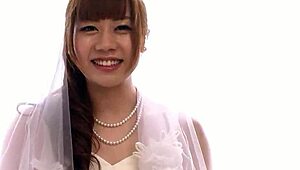 Small Tits Japanese Bride Cheats with Rough Creampie Fuck Before Wedding