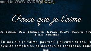 French girlfriend whispers dirty love talk while fingering sensually to orgasm voyeur style