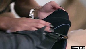 Latina shemale milf housewife blows then assfucks behind husband's back