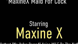 Asian Cleaning Lady Maxine X Anal Assfucked Doggystyle by Huge Black Cock Boss