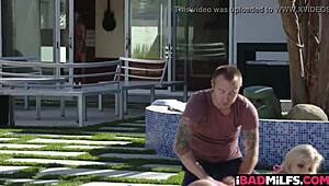 bella rose teaches katy jayne to tease and suck chad alva's cock