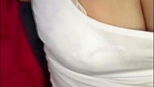 New grad Honoka's big tits drip from senior's harassment tease