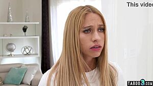 how does petite blonde teen khloe kapri take her stepdad's monster cock deep in her tight anal hole?