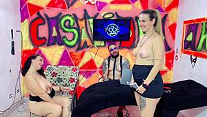Diguinha Dj Sucks Niikki Actress Pussy Wet Mouth Leads to Tit Suruba Orgy Frenzy