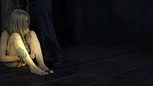 bound babe quivers from electro bdsm and tight pussy licks