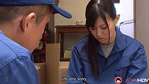 nozomi koizumi deepthroats and licks colleagues cock to orgasm uncensored