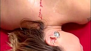 petite jesse pony gets tantric oil massage on her curvy big tits and ass