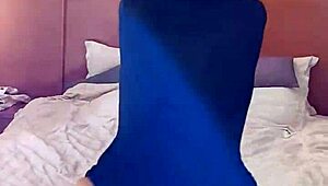 curvy brazilian teen girlfriend in miniskirt does sexy big ass workout jumpsuit