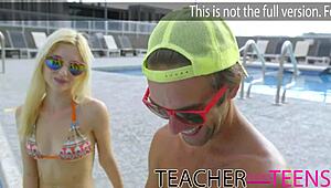 teacher seduces student huge cock and his young girlfriend for quickie lick and fuck frenzy