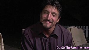 real stepdaughter gangbanged and jizzed by amateurs in hardcore threesome