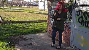 Amped Teen Squirts Wild In Crowded Park Exposure