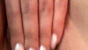 Peek at Sexy Brunette Student Slut's Dripping Hairy Big Pussy Close-Up Jerk Off Instructions