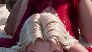 3d hentai dude rams blonde from behind in ai animated fuck fest