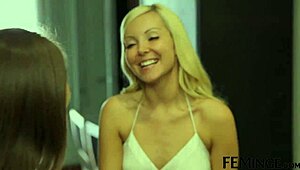 Hey blonde, love your small tits while I lick that pussy good?