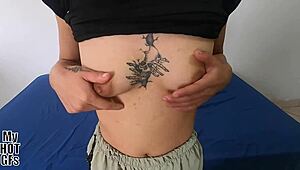 Hermosa Maria's Petite Blue-Haired Face Gets Drowned in Hot Semen