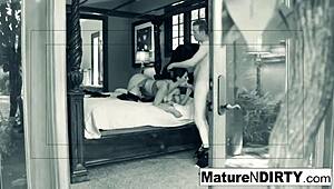 Brunette Milf Caught on Hidden Cam Masturbating Pussy Before Hard Fuck Session