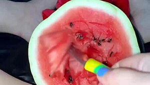 arab teen snowwhite stuffs watermelon in tight pussy for extreme squirting kinky orgasms los angeles
