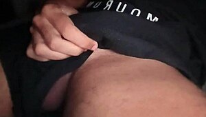 muscular bodybuilder jerks his huge monster cock in tight gym clothes moaning loud on bed during intense solo masturbation session