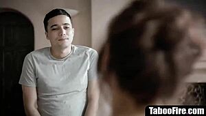 how do vile step-sons fix depressed stepmom with rough mature double anal penetration?