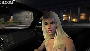 Holy shit! Franklin scores wild hooker sex in GTA 5 streets