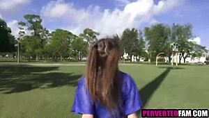 stepsister sneaks taboo blowjob then car fuck thrill