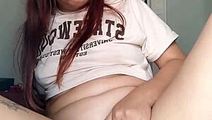 Curvy Latina Masturbates Juicy Pussy with Remote Vibrator in Bedroom