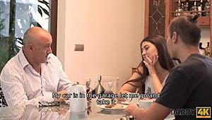 my bfs dad fucks me hard then cums on ass