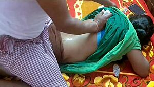 friend's wife gets oiled massage turning into full fuck session