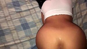 caught my stepdaughter in panties rubbing my cock on her pussy till she gets horny