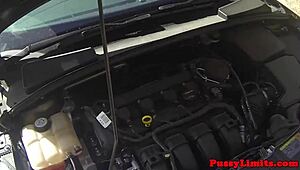 Leashed Skank Begs for Rough Doggystyle Pounding in Garage Fantasy Roleplay