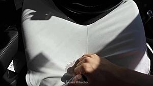 Luna Black Fucks Taxi Driver Big Cock Rough Cum Swallow