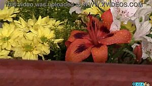 Blonde raincoat slut gets cunt smashed in garage