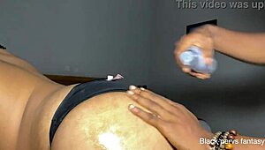 POV Amateur Black Hookup Fucks Bent Over Doggystyle Going Wild!