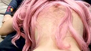 that skinny wife does a hot striptease then gets her clothes ripped off for deepthroat and pussy pounding by hubby