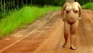 Pregnant Wife Strips Naked for Outdoor Public Cuckold Exposure in Rural Forest Nature Road