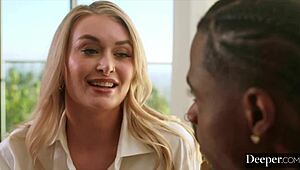 gorgeous natalia starr fingers her pussy then rides bbc deep all day long