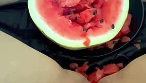 arab teen snowwhite stuffs watermelon in tight pussy for extreme squirting kinky orgasms los angeles