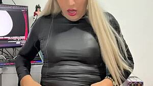 Operated Linda transsexual teases with her rich curves