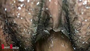 Wanna see this african babe's pussy get fucked up close?!